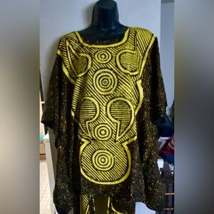 Black and Yellow Patterned Top